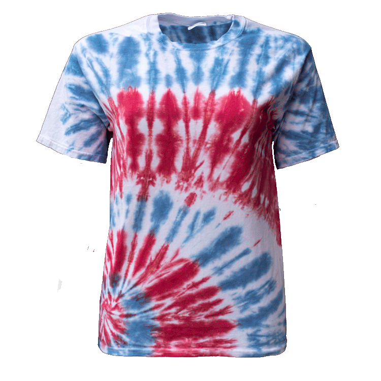 SHORT SLEEVE BOTTOM SIDE BEAMS USA TIE DYED T-SHIRT – USA
