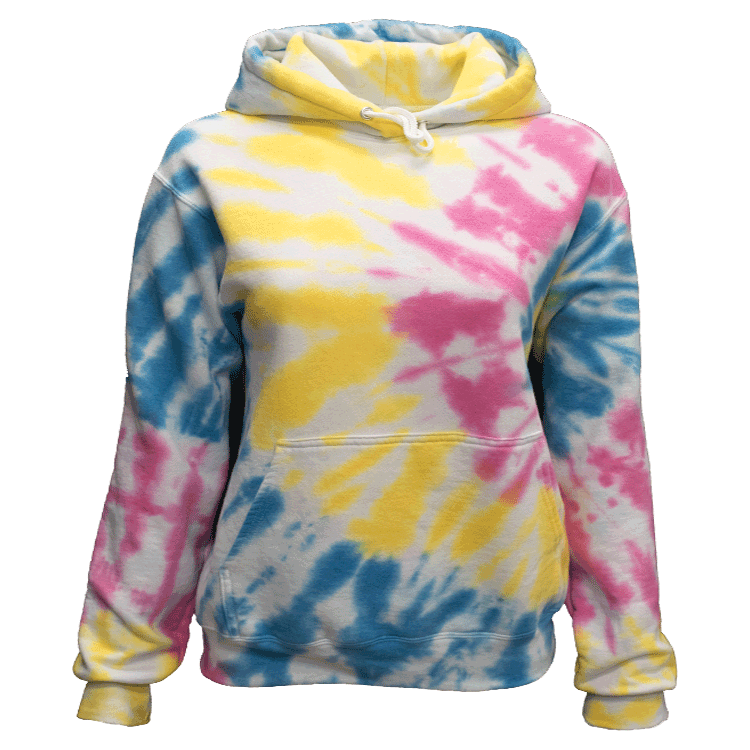 Yellow blue discount and pink hoodie